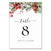 エレガント冬のクリ結婚スマス テーブルナンバー (正面)