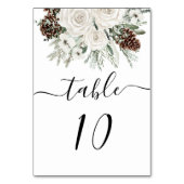 エレガント冬のパイン結婚ズ テーブルナンバー (裏面)