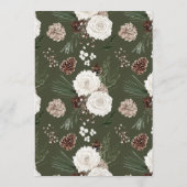 エレガント冬のパイン結婚ズ メニュー (裏面)