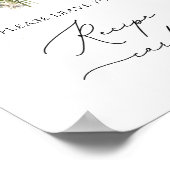 エレガント冬のフローラ離れレシピカード ポスター (角)