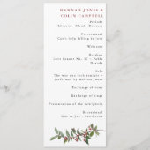 エレガント冬の果実の赤い緑の水色 プログラム (正面)