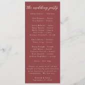 エレガント冬の果実の赤い緑の水色 プログラム (裏面)