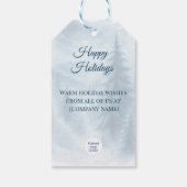 エレガント冬の森の企業のホリデーギフト ギフトタグ (裏面)