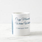 エレガント冬の森の企業のホリデーギフト コーヒーマグカップ (中央)