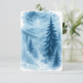 エレガント冬の森の企業のホリデーギフト サンキューカード (スタンド正面)