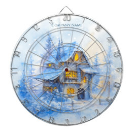 エレガント冬の森の企業のホリデーギフト ダーツボード