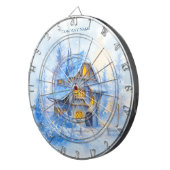 エレガント冬の森の企業のホリデーギフト ダーツボード (正面右)