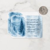 エレガント冬の森の企業のホリデーギフト ノートカード (正面/裏面インサイチュ)