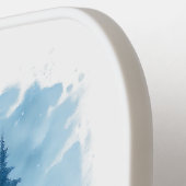 エレガント冬の森の企業のホリデーギフト ピックルボールラケット (左詳細)