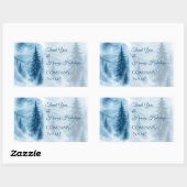 エレガント冬の森の企業のホリデーギフト 長方形シール (シート)