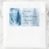 エレガント冬の森の企業のホリデーギフト 長方形シール (バッグ)