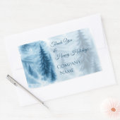 エレガント冬の森の企業のホリデーギフト 長方形シール (封筒)