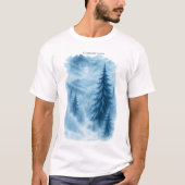 エレガント冬の森の企業のホリデーギフト Tシャツ (正面)