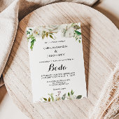 エレガント冬の白い牡丹結婚の 招待状