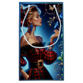 エレガント冬の私の忘れタペストリー スモールペーパーバッグ (裏面)