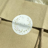 エレガント冬の野結婚花 ラウンドシール