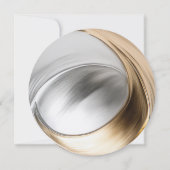 エレガント冬の金ゴールドとシルバー結婚ズ 招待状 (裏面)