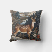 エレガント冬の鹿自然デザイン クッション (裏面)