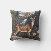 エレガント冬の鹿自然デザイン クッション (正面)