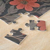 エレガント冬の鹿自然デザイン ジグソーパズル (側面)