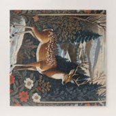 エレガント冬の鹿自然デザイン ジグソーパズル (横)