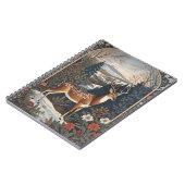 エレガント冬の鹿自然デザイン ノートブック (左側)