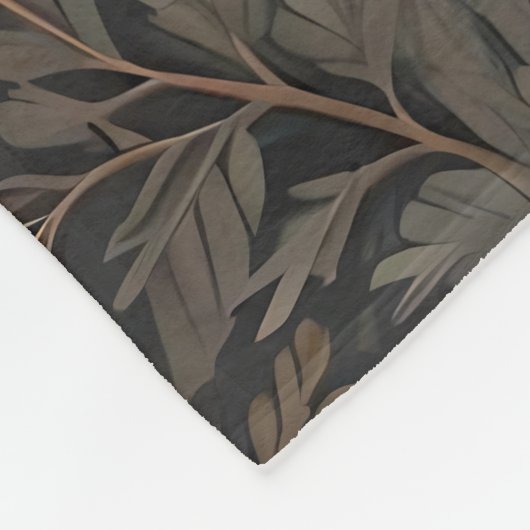 エレガント冬の鹿自然デザイン フリースブランケット (角)