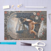 エレガント冬の鹿自然デザイン 薄葉紙 (クラフト)