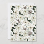 エレガント冬エバーグリーンエレガントブライダルシャワー 招待状 (裏面)