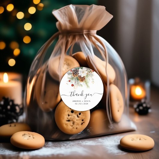 エレガント冬エバ結婚ーグリーン ラウンドシール