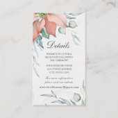 エレガント冬クリスマスホリデーウォーター色フローラ エンクロージャーカード (正面)