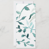 エレガント冬バラユーカリ結婚ス 招待状 (裏面)