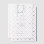 エレガント冬フローラク結婚スト ベラム紙招待状 (オフセット (招待状))