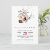 エレガント冬フローラシンプルホリデーオープンハウス 招待状 (スタンド正面)