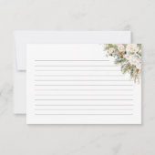 エレガント冬フローラブライダルシャワーレシピカード (裏面)