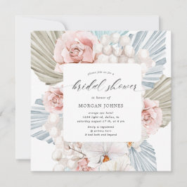 エレガント冬ブルーボヘミアンフローラブライダルシャワー