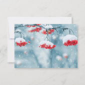 エレガント冬ワンダーランド雪結婚雪 招待状 (裏面)