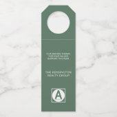 エレガント冬企業の雪ツリーズホリデー ボトルネックタグ (裏面)