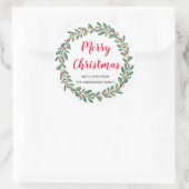 エレガント冬季のクリスマス ラウンドシール (バッグ)