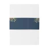 エレガント冬海軍ブルー結婚ズ 招待状ベリーバンド (裏面例)