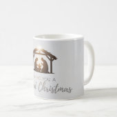 エレガント出生シーンクリスマスカード コーヒーマグカップ (正面右)