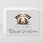 エレガント出生シーンクリスマスカード シーズンポストカード (正面/裏面)