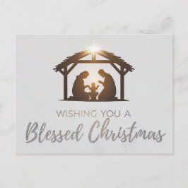 エレガント出生シーンクリスマスカード ポストカード