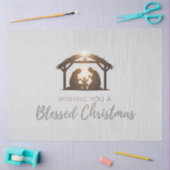 エレガント出生シーンクリスマスカード 薄葉紙 (クラフト)