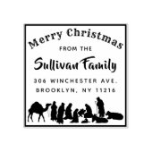 エレガント出生シーンクリスマス差出人住所 ラバースタンプ (インプリント)