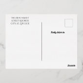 エレガント出生シーン金ゴールドクリスマス 箔シーズンポストカード (裏面)