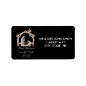 エレガント出生差出人住所 ラベル (正面)