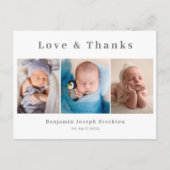 エレガント出産の告知感謝してい ポストカード (正面)