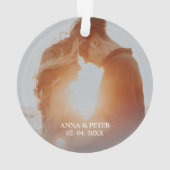 エレガント初めてのクリスマス写真夫人 オーナメント (裏面)