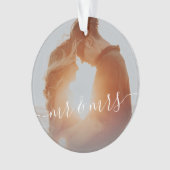 エレガント初めてのクリスマス写真夫人 オーナメント (正面)